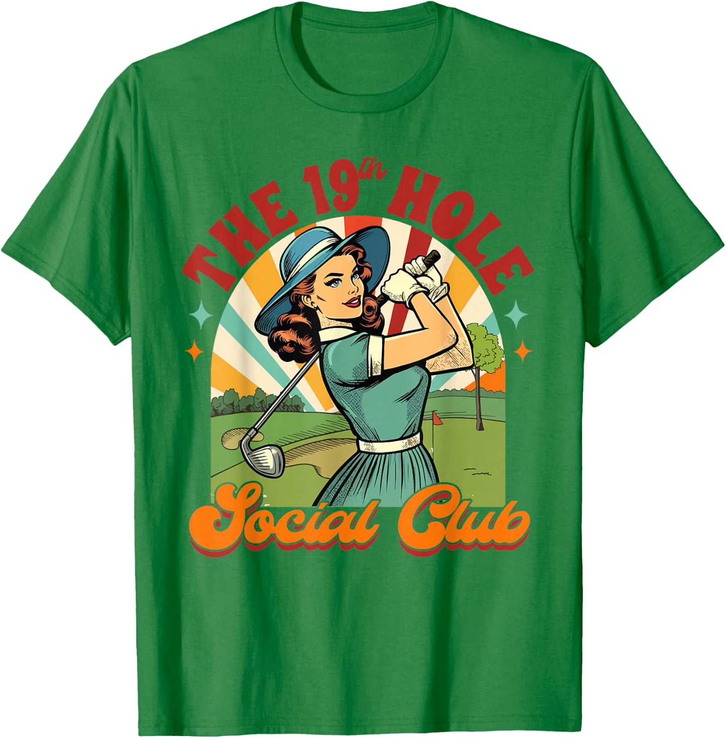 Golf Player Golfer Golf Club The 19th Hole Social Club T-Shirt - T-Shirt | Irish Green