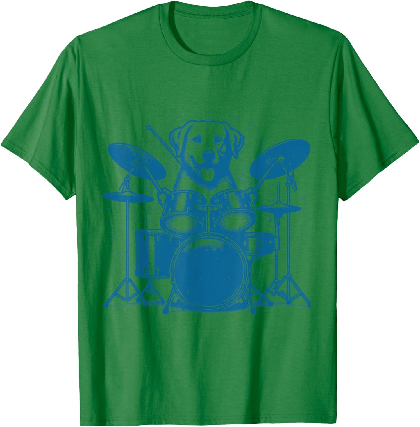 Drummer Dog Playing Drums Vintage Art Dog On Drums Women T-Shirt - T-Shirt | Irish Green
