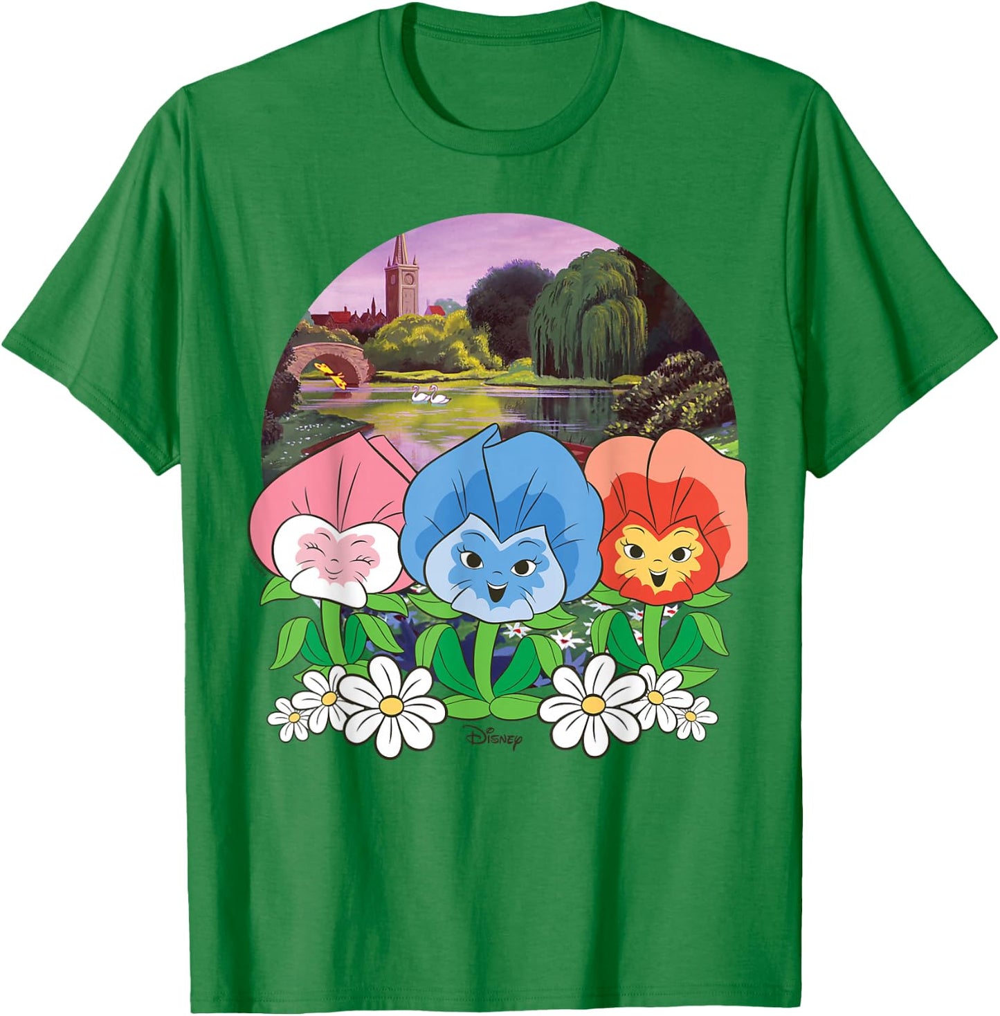 Alice In Wonderland - Flowers T-Shirt - T-Shirt | Irish Green