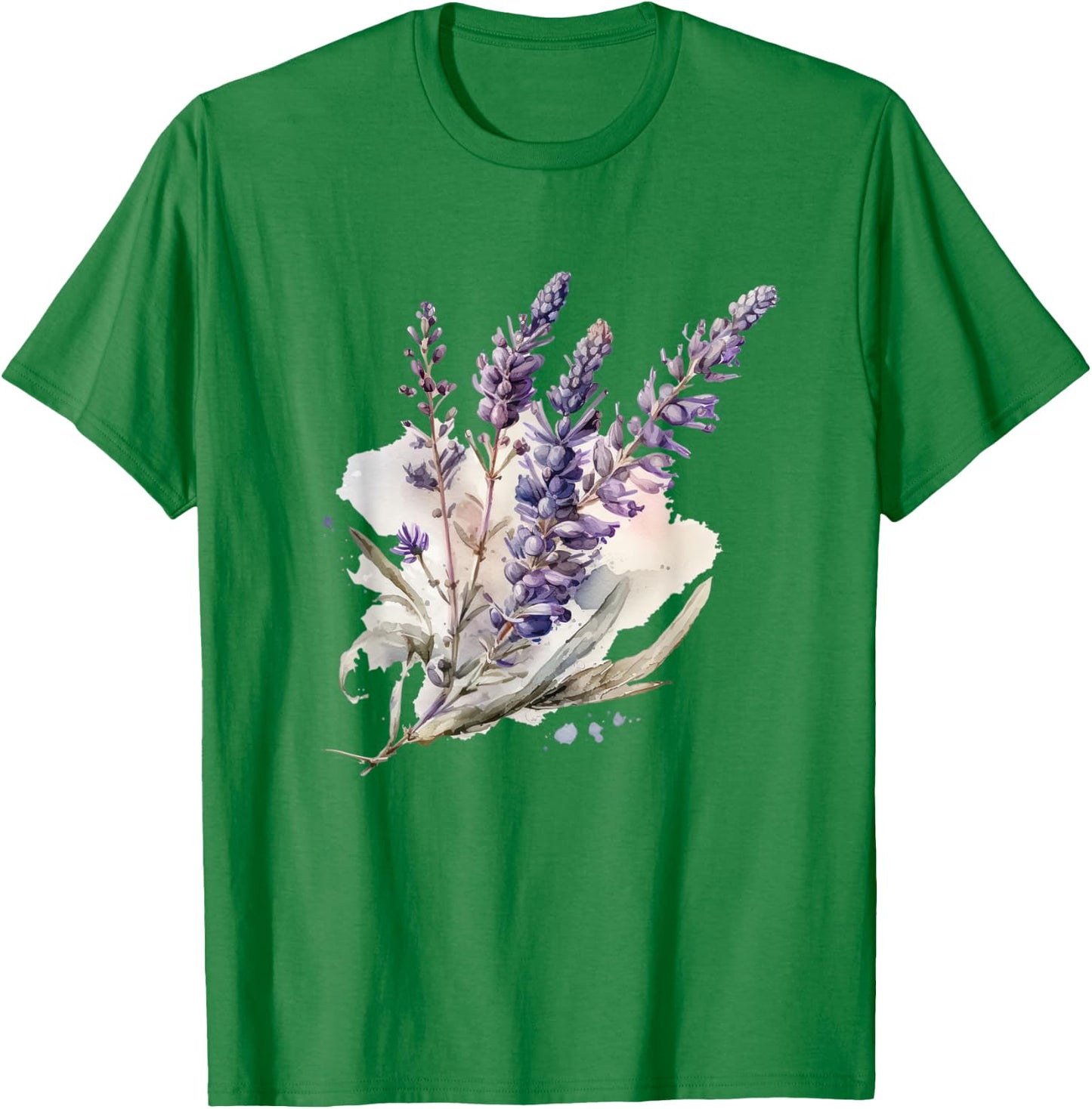 Lavender Plant Herb Flower Floral T-Shirt - T-Shirt | Irish Green