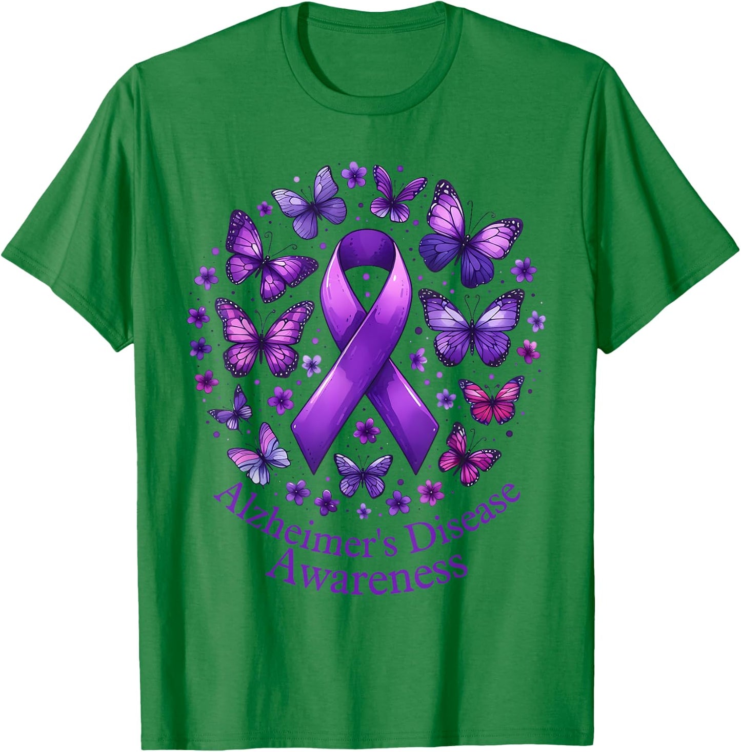 Wear Purple Alzheimer's Awareness Dementia T-Shirt - T-Shirt | Irish Green