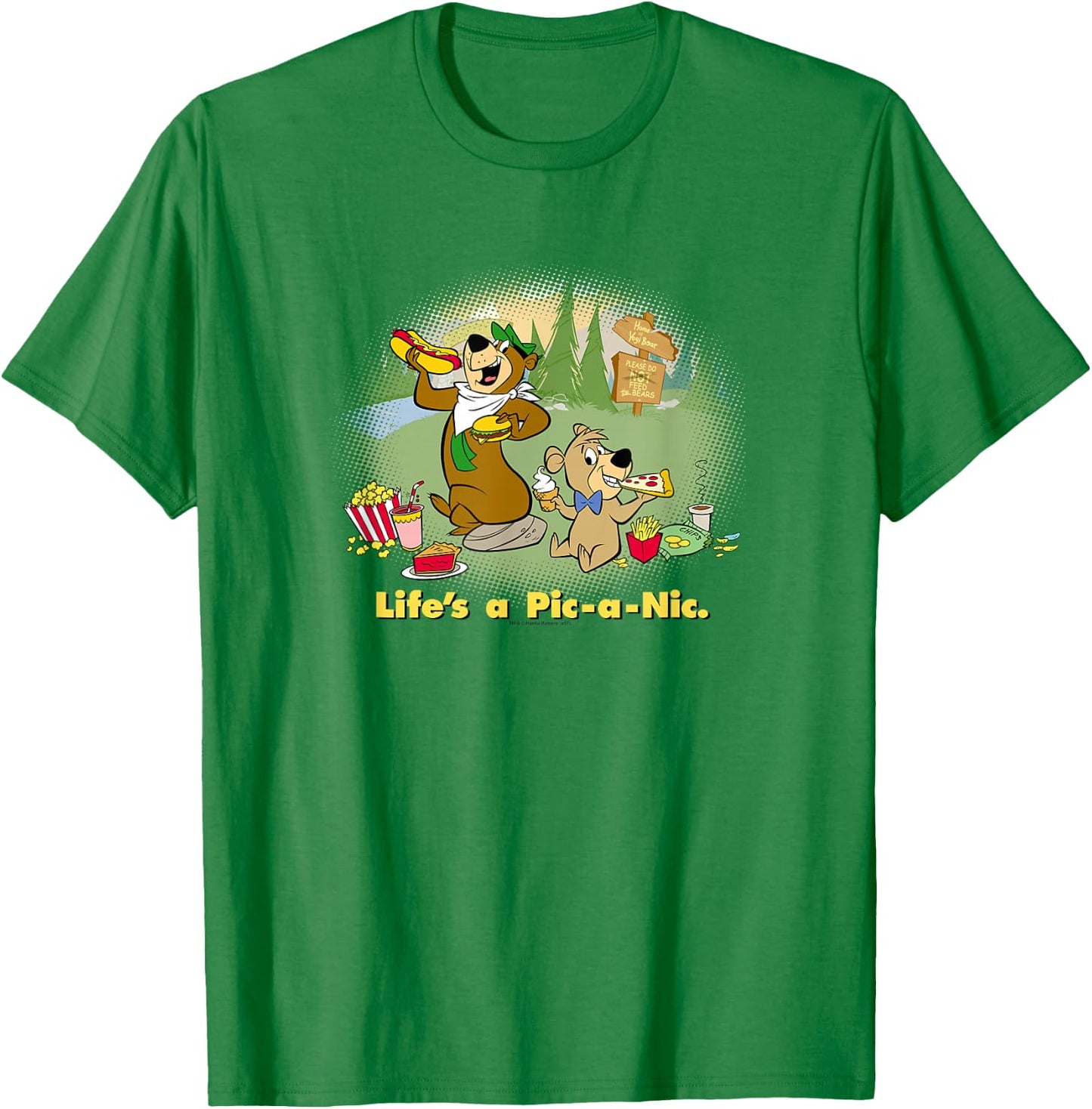 Yogi Bear Life's a Pic-a-Nic T-Shirt - T-Shirt | Irish Green