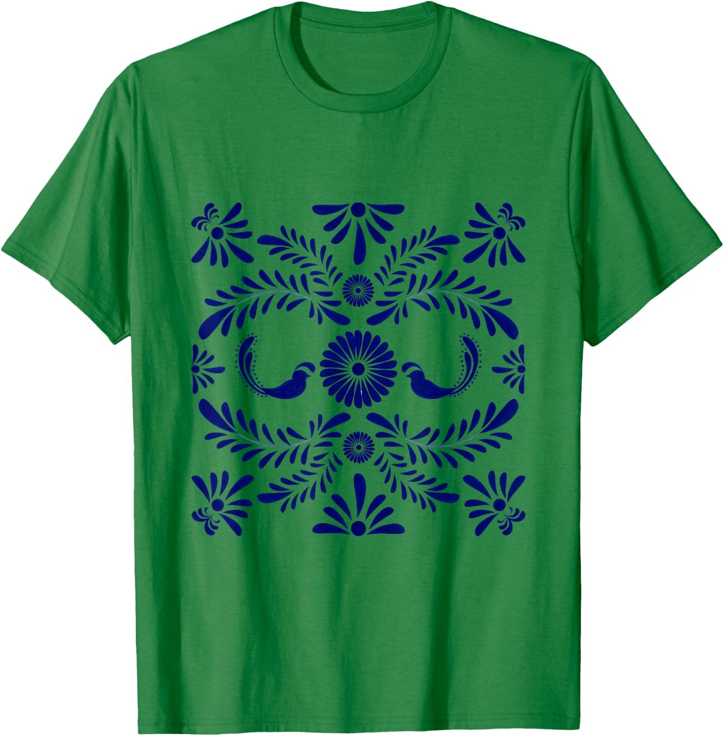 Mexican Talavera Pattern T-Shirt - T-Shirt | Irish Green