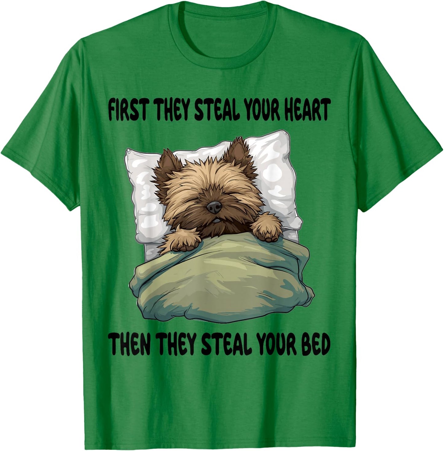 Cairn Terrier Sleeping Pajamas Nightgown T-Shirt - T-Shirt | Irish Green