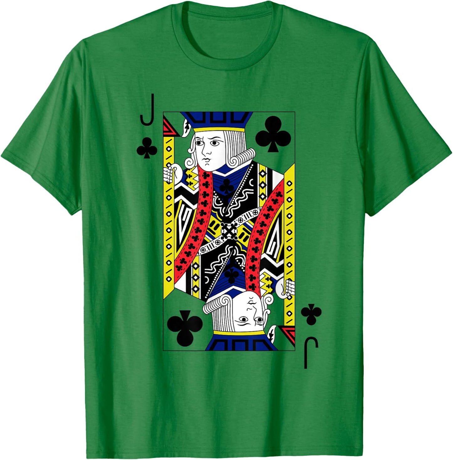 Jack of Clubs Playing Cards Halloween Party Costume Vintage T-Shirt - T-Shirt | Irish Green