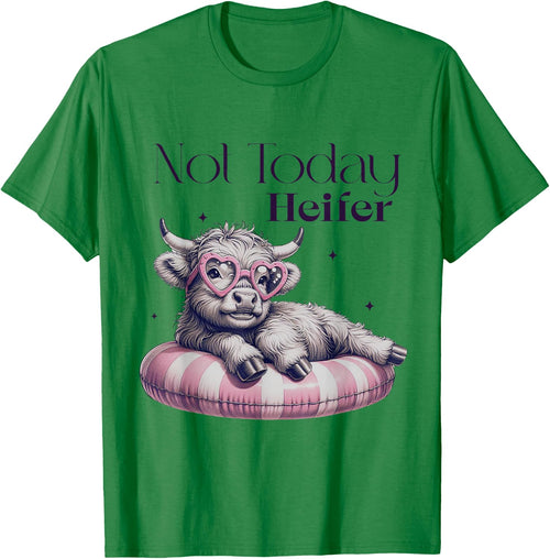 Not Today Heifer Highland Cow Pool Floaty Summer Beach Women