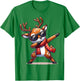Christmas Reindeer Boys Dabbing Reindeer Santa Xmas Funny T-Shirt - T-Shirt | Irish Green