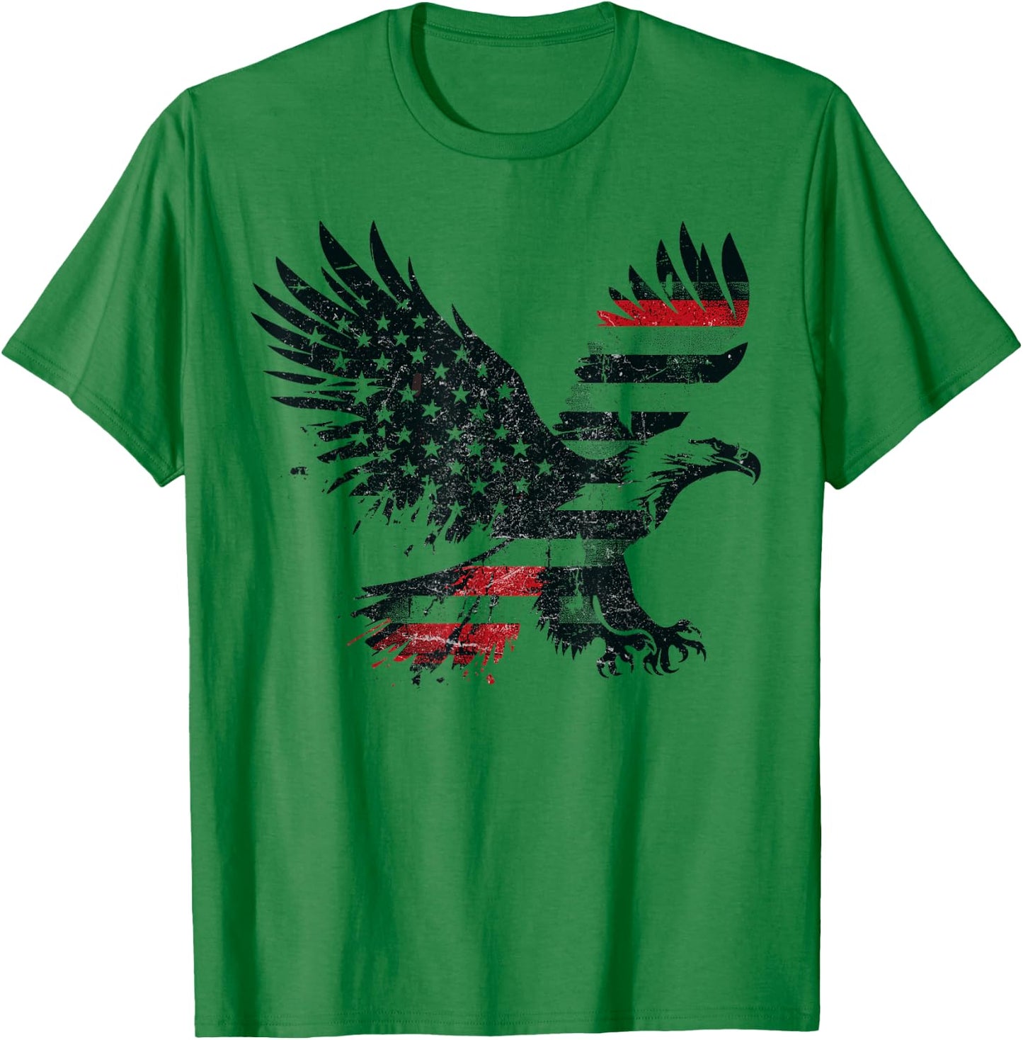 Bald Eagle Mullet Merica American Flag Patriotic 4th Of July Men T-Shirt - T-Shirt | Irish Green