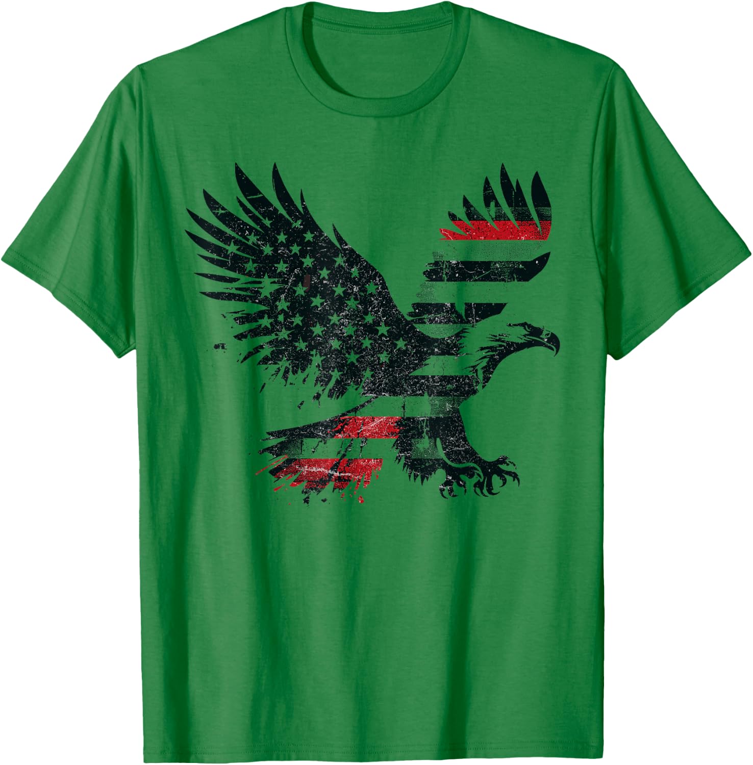 Bald Eagle Mullet Merica American Flag Patriotic 4th Of July Men T-Shirt - T-Shirt | Irish Green