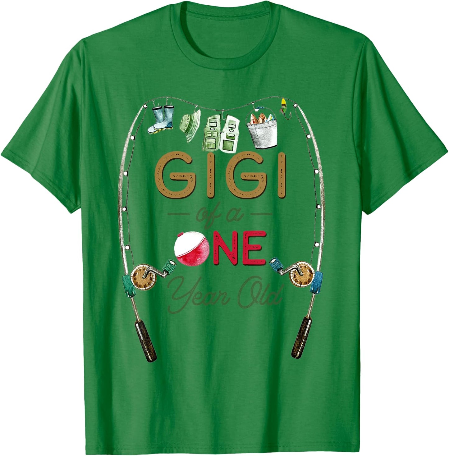 Gigi of The Big One Fishing Boy 1rst Birthday Ofishally T-Shirt - T-Shirt | Irish Green