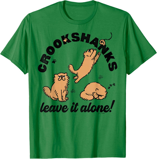 Harry Potter Crookshanks Leave It Alone! Sleeping & Playing T-Shirt - T-Shirt | Irish Green