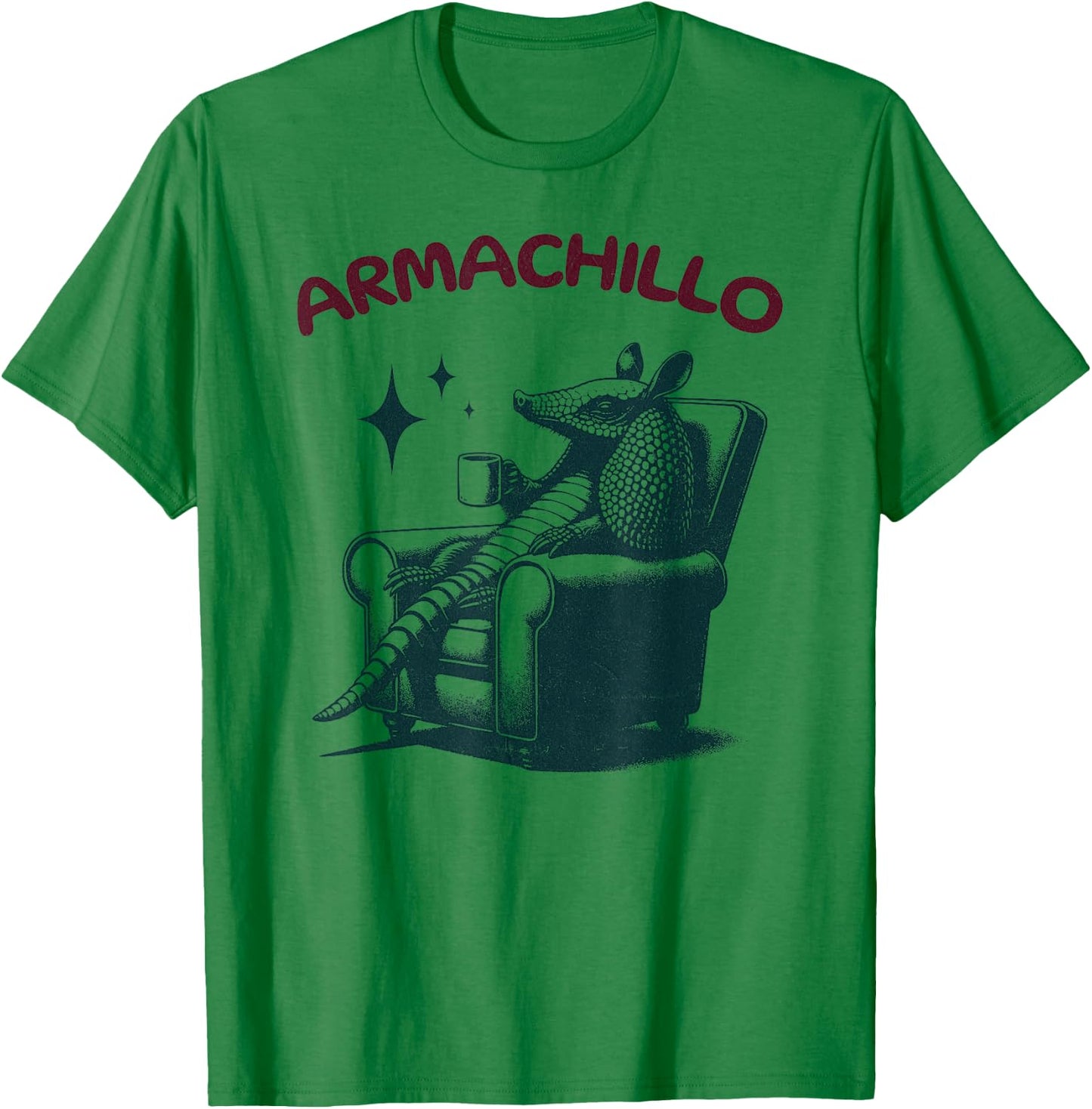 Armachillo - Funny Chilling Armchair Armadillo T-Shirt - T-Shirt | Irish Green