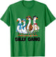 Funny Silly Gang Goose Meme Cute Goose Aesthetic Trendy T-Shirt - T-Shirt | Irish Green