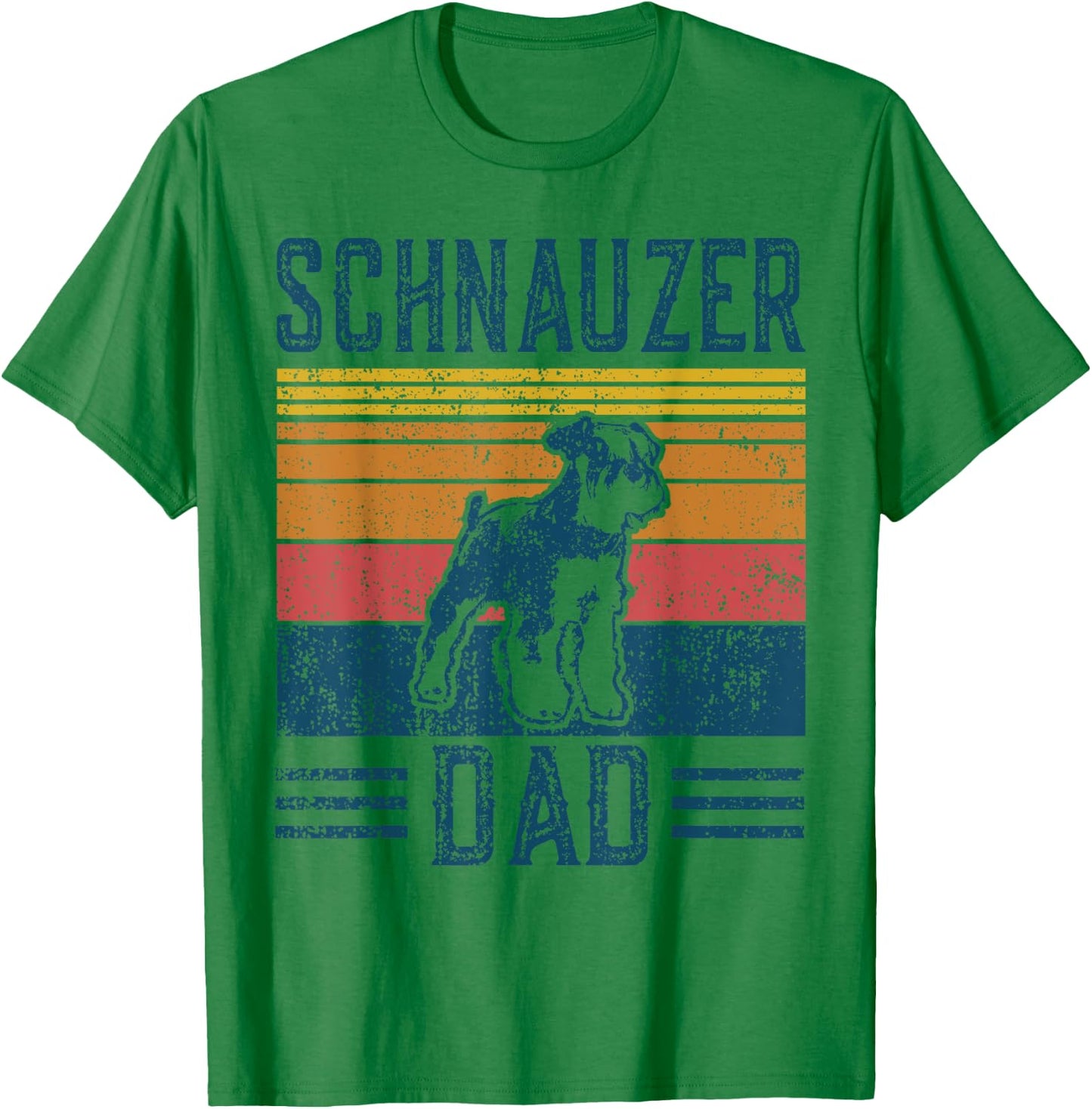 Dog | Schnauzer Pinscher Papa - Vintage Schnauzer Papa Women Girls Kids T-Shirt - T-Shirt | Irish Green