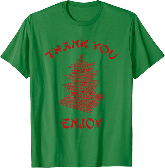 Chinese Takeout Food Thank You Box For Chef Asian Cuisine T-Shirt - T-Shirt | Irish Green