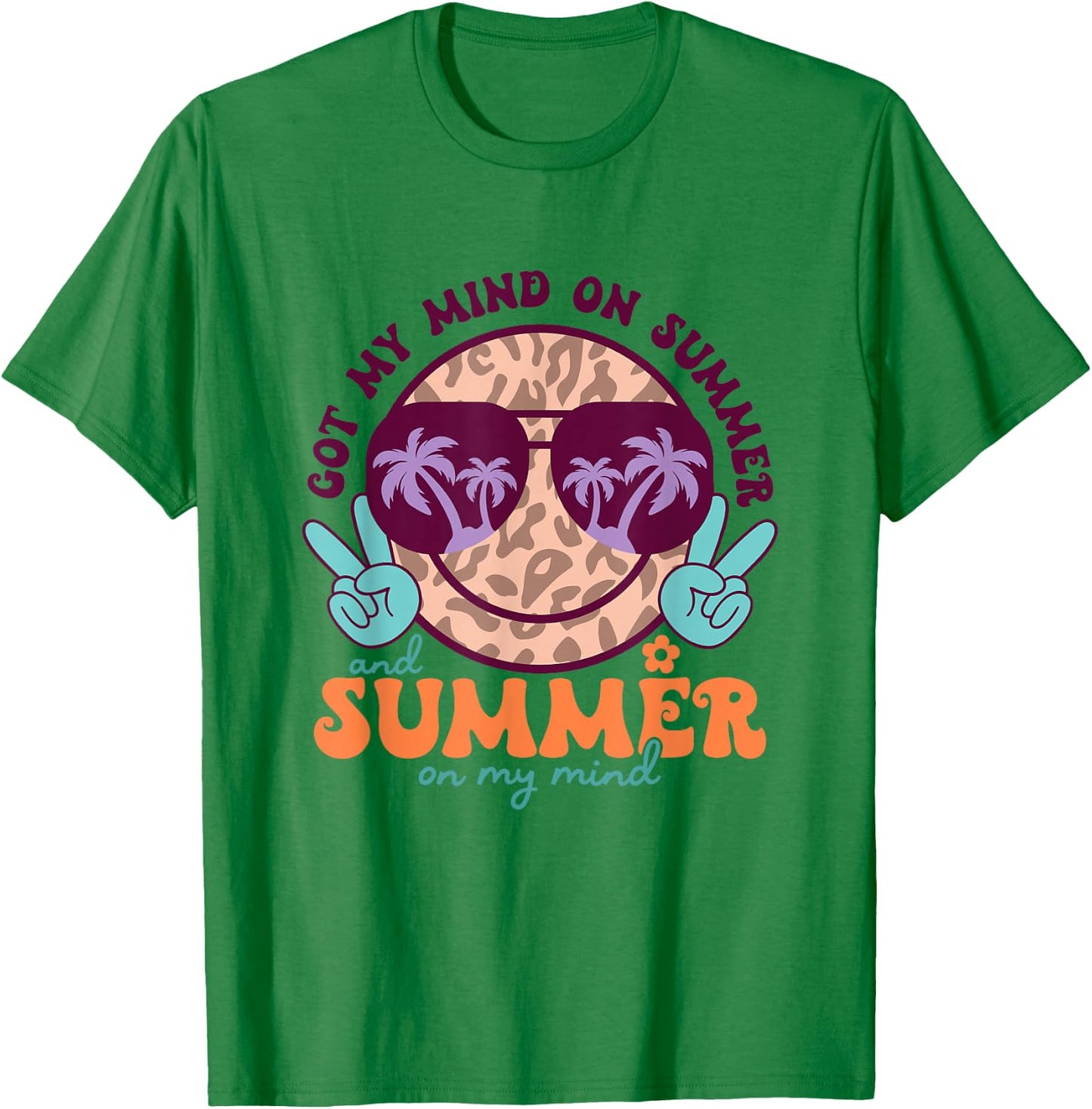 Got My Mind On Summer Teacher Life Funny Summer Teacher T-Shirt - T-Shirt | Irish Green
