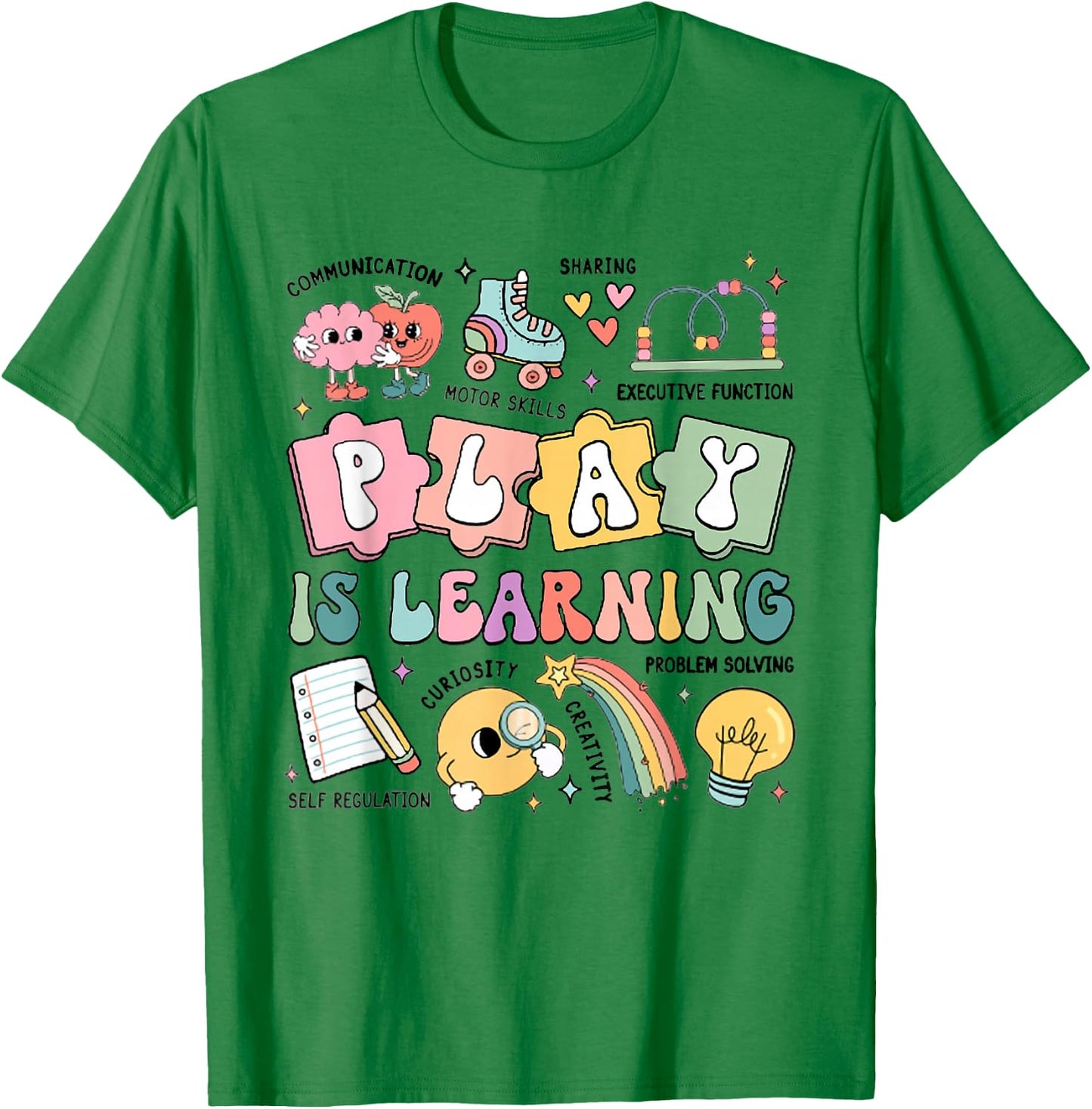 Retro Play Is Learning Kindergarten Teacher Team Women T-Shirt - T-Shirt | Irish Green