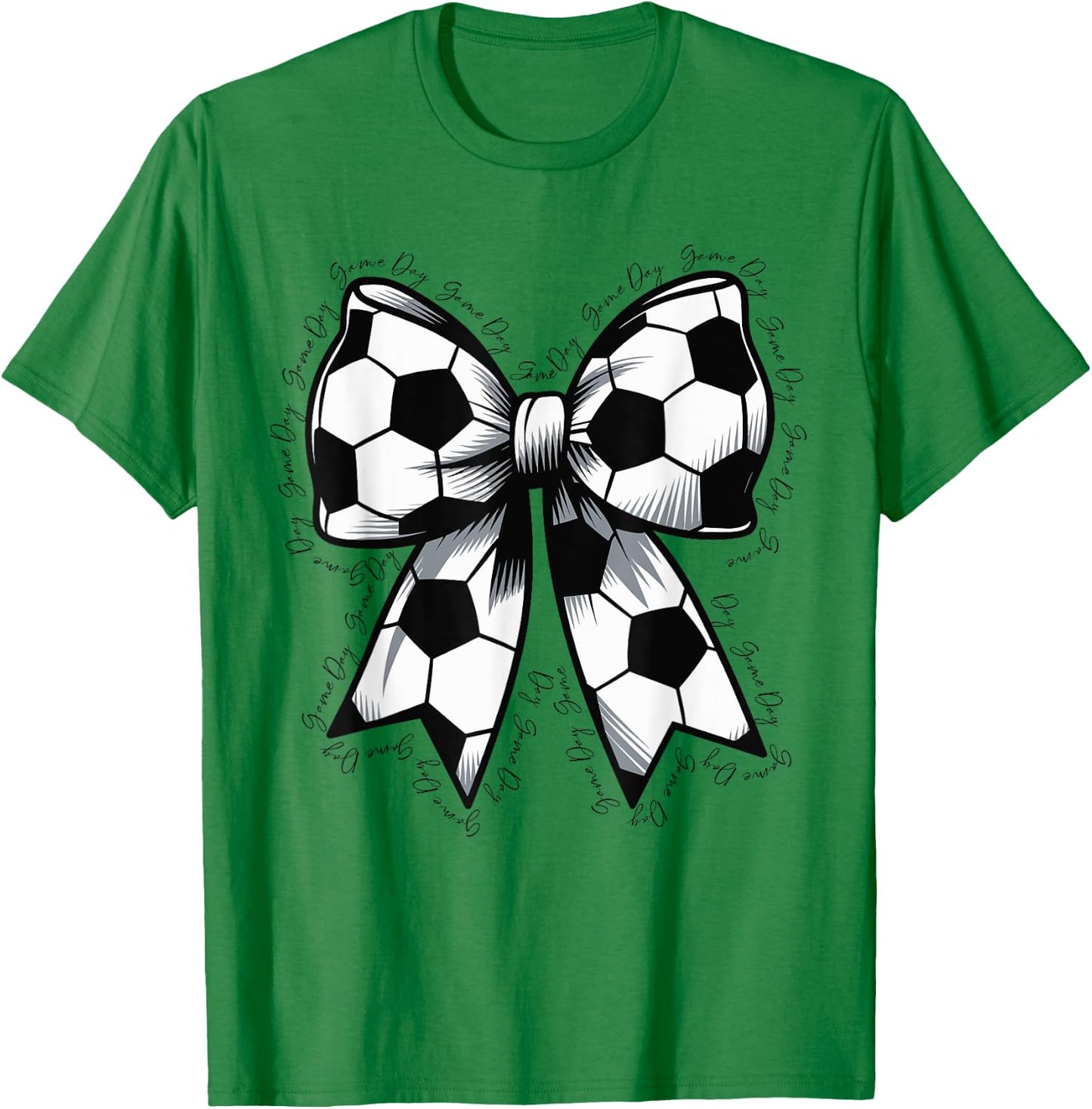 Soccer Game Day Soccer Lover Coquette Bow Soccer Mom Women T-Shirt - T-Shirt | Irish Green
