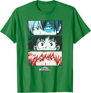 My Hero Academia Todoroki Deku Anime T-Shirt - T-Shirt | Irish Green