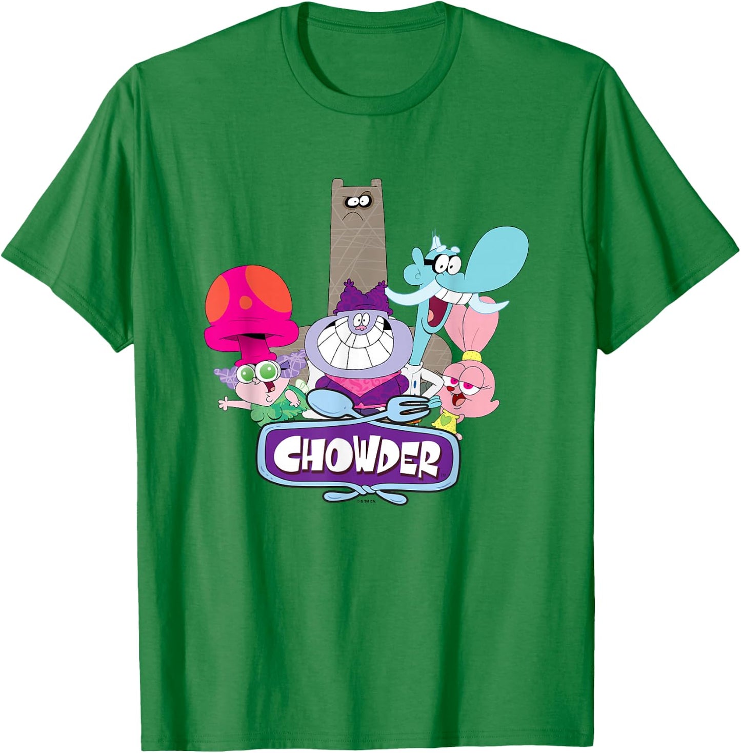 Chowder Main Characters Group Shot Logo T-Shirt - T-Shirt | Irish Green
