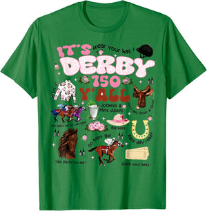 It's Derby 150 Y'All KY Derby Day Men Women Vintage T-Shirt - T-Shirt | Irish Green