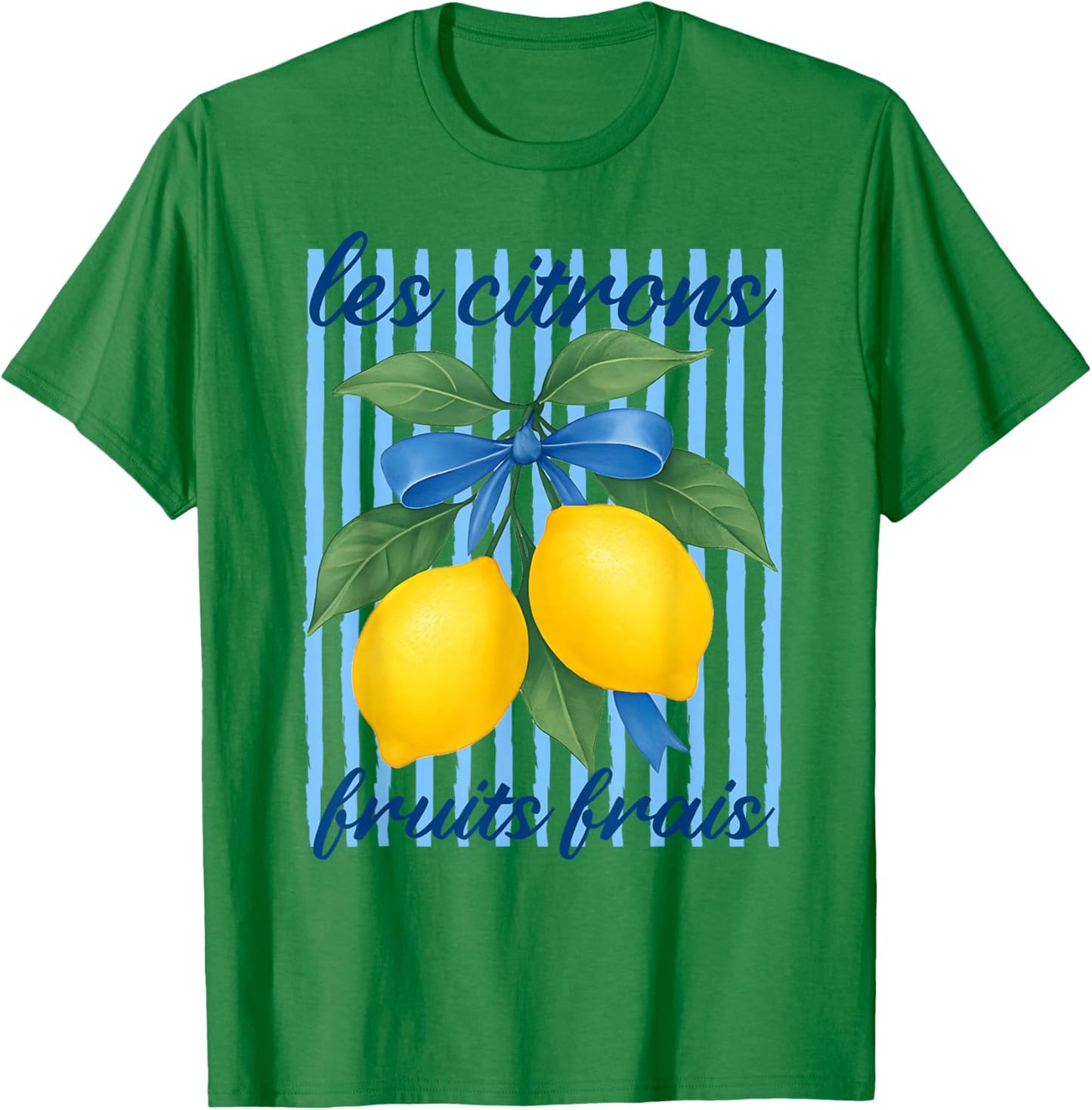 Les citrons French Lemons Aesthetic Coquette Summer Vintage T-Shirt - T-Shirt | Irish Green