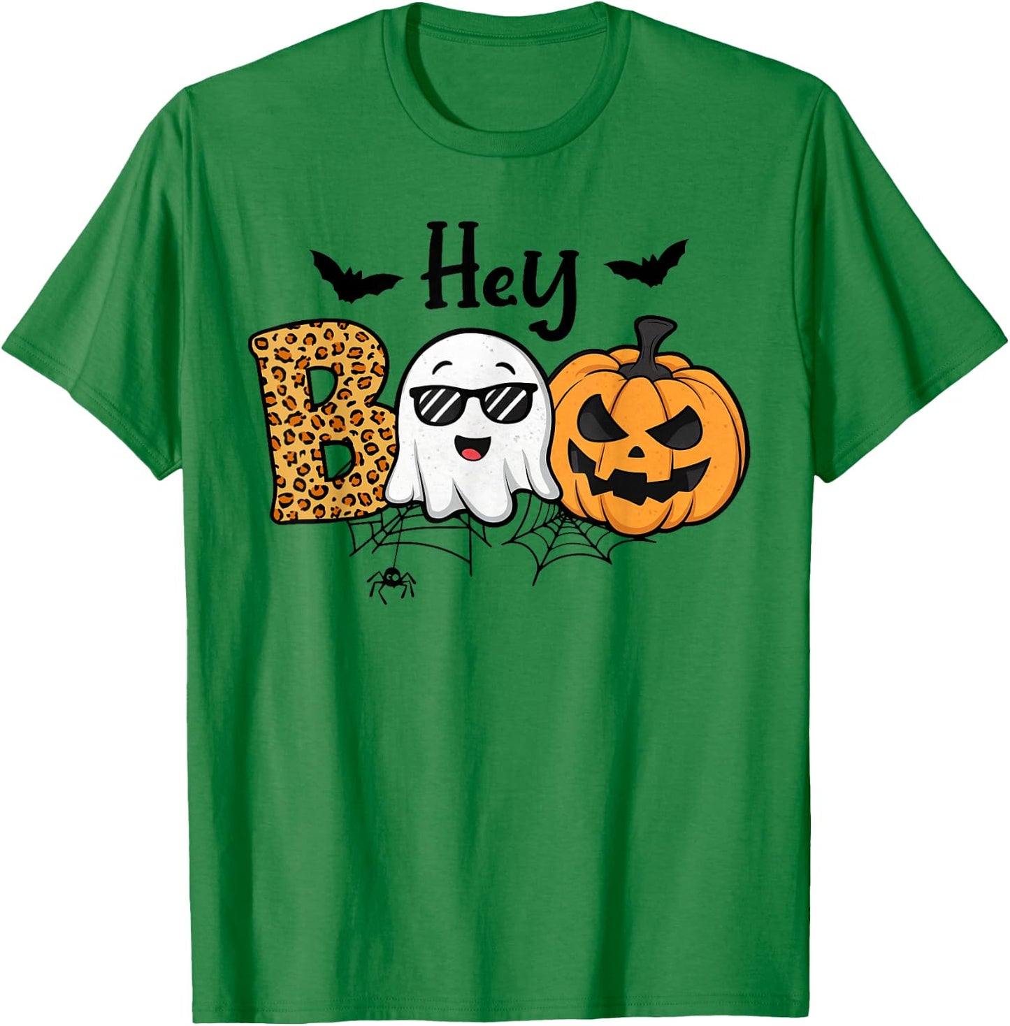 Halloween Hey Boo Ghost Pumpkin Costume Women Girls Kids T-Shirt - T-Shirt | Irish Green