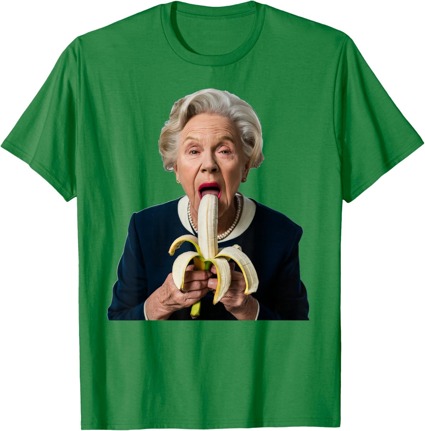 Oma Leckt Eis Creme Shirts Grandma Eats Banana T-Shirt - T-Shirt | Irish Green