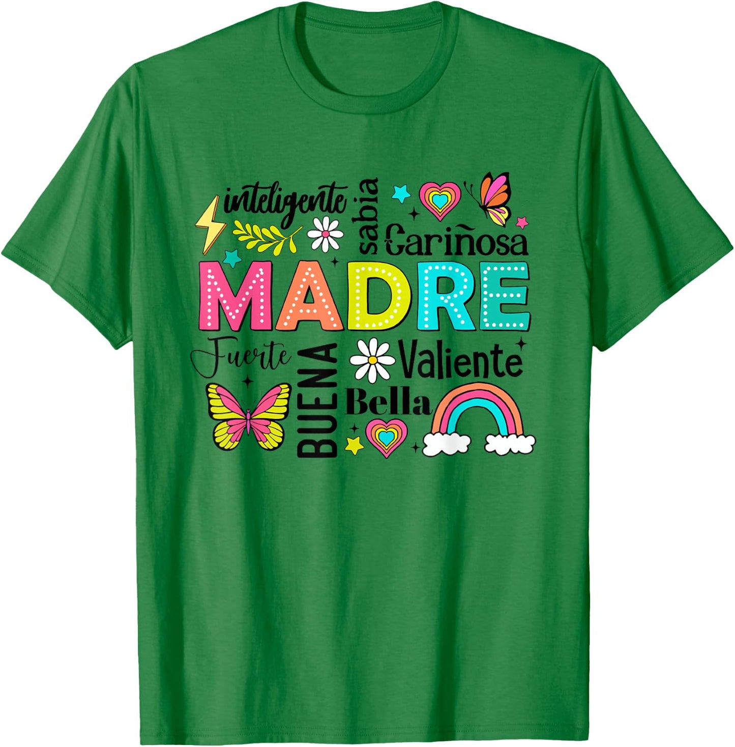 Retro Madre Ella Es Mamá Spanish Blessed Mom Mother's Day T-Shirt - T-Shirt | Irish Green