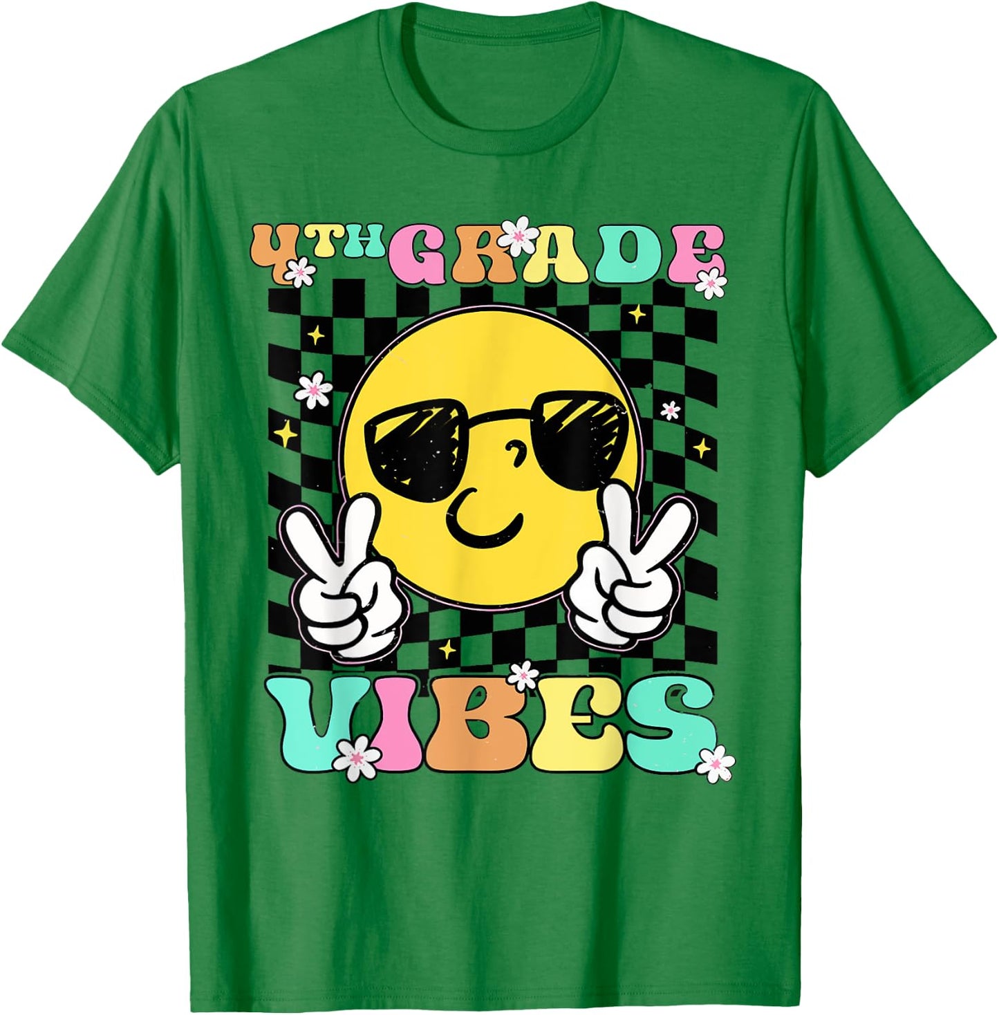 Girls 4th Grade Vibes Back To School Fourth Grade T-Shirt - T-Shirt | Irish Green