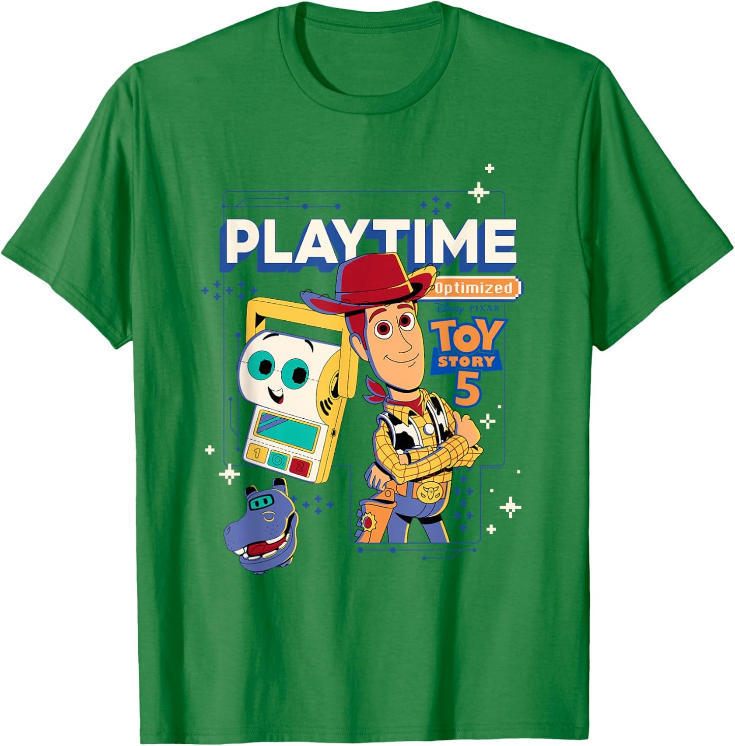 Disney Pixar Toy Story 5 Play Time Woody & Smarty Pants T-Shirt - T-Shirt | Irish Green