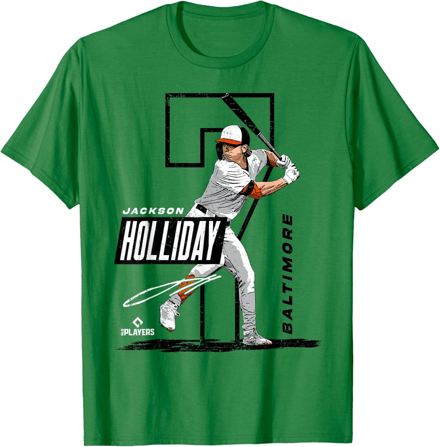 Jackson Holiday | Baltimore Baseball Players | MLBHOL3002 T-Shirt - T-Shirt | Irish Green