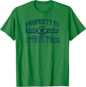 Property of Law Offices of Atticus Finch Maycomb Distressed T-Shirt - T-Shirt | Irish Green
