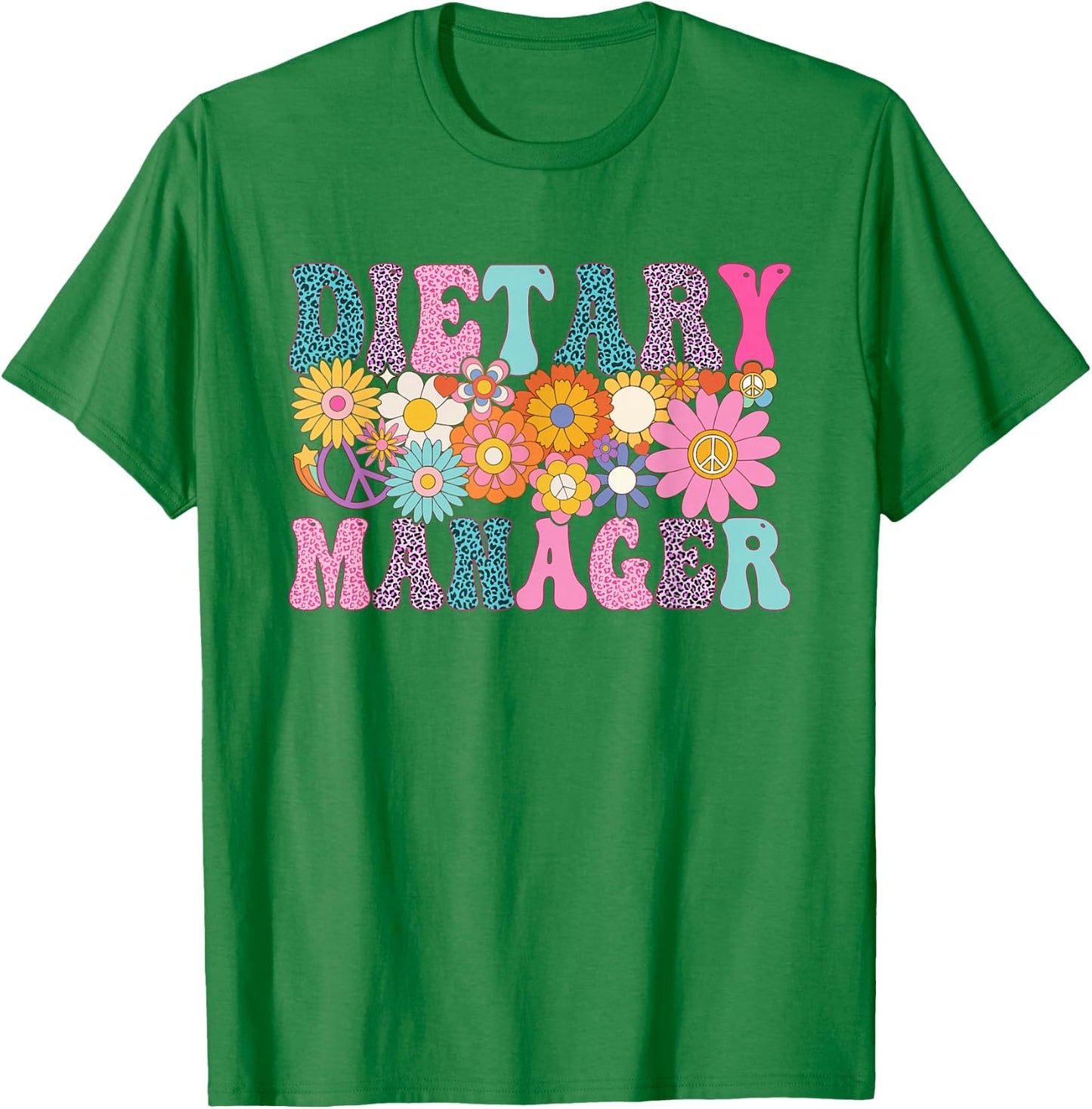 Dietary Manager Week Groovy Leopard Appreciation Day Women T-Shirt - T-Shirt | Irish Green
