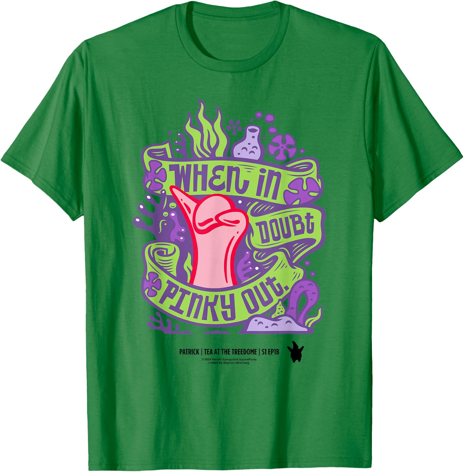 SpongeBob SquarePants Patrick Pinky Out T-Shirt - T-Shirt | Irish Green