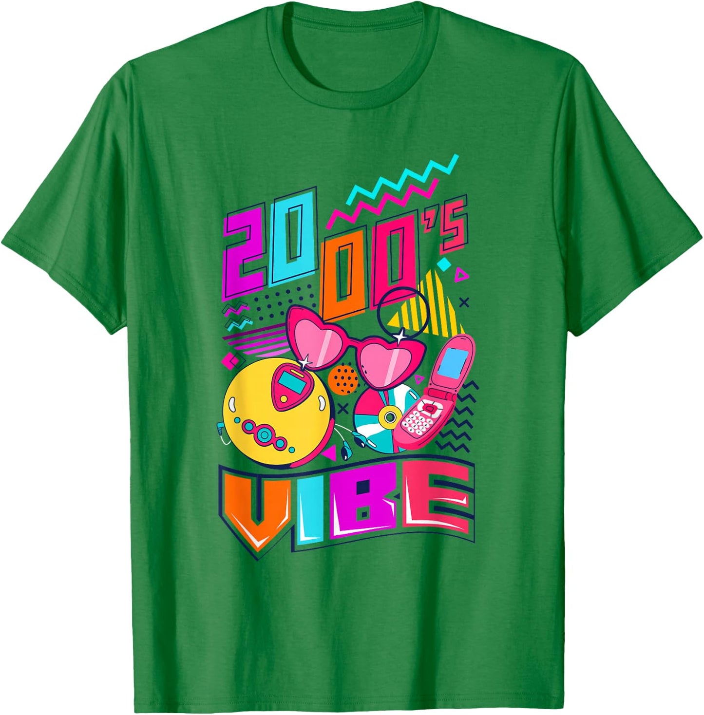 2000's Vibe 2000's Vintage Two-thousands Retro 00s T-Shirt - T-Shirt | Irish Green