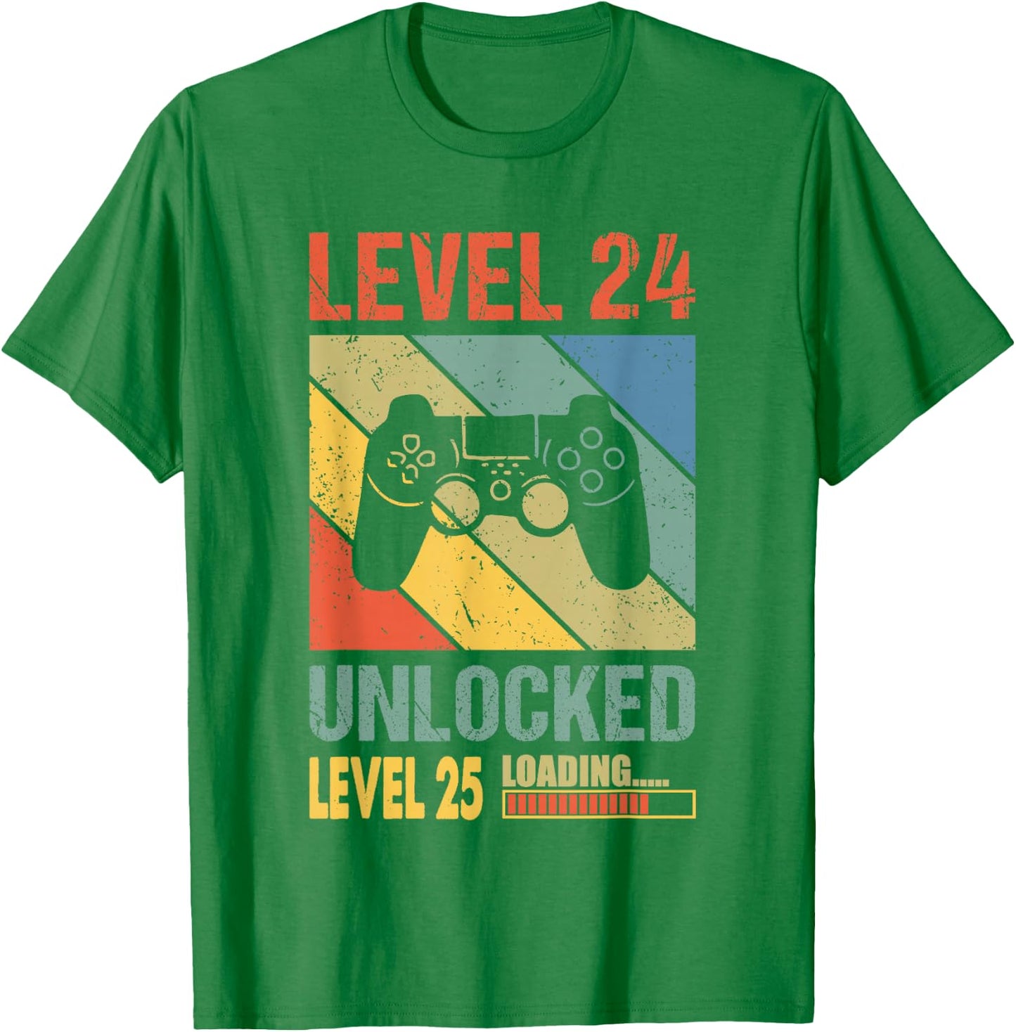 24th Birthday Gamer Girl Level 24 Unlocked Level 25 Loading T-Shirt - T-Shirt | Irish Green
