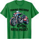 USA Trike Motorcycle Patriotic American Flag Trike Dad T-Shirt - T-Shirt | Irish Green