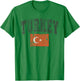 Vintage Retro Faded Turkey Flag Turkish Pride T-Shirt - T-Shirt | Irish Green