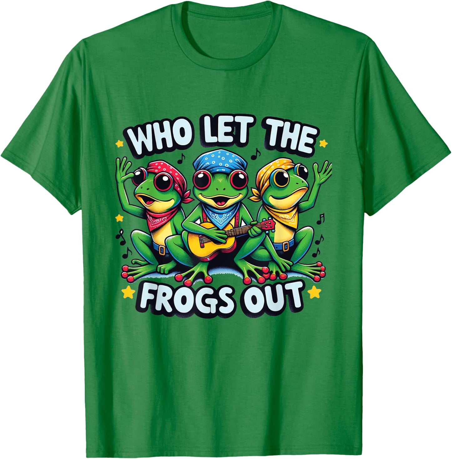 Who Let The Frogs Out Funny Frog Design Owner Amphibian T-Shirt - T-Shirt | Irish Green