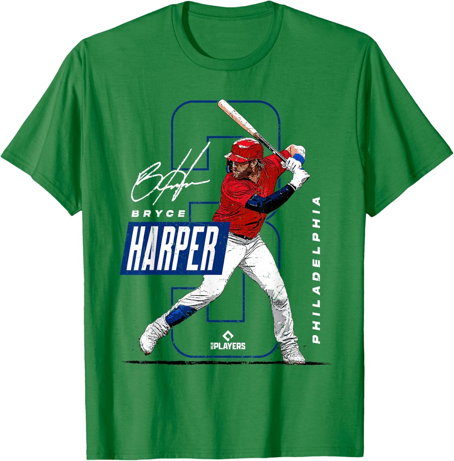 Bryce Harper | Philadelphia MLB Players | MLBHARP3004 T-Shirt - T-Shirt | Irish Green