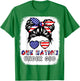 One Nation Under God Girl American Flag Patriotic Christian T-Shirt - T-Shirt | Irish Green