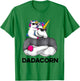 Fathers Day Gift Unicorn Dad Shirt Funny Dadacorn Men T-Shirt - T-Shirt | Irish Green