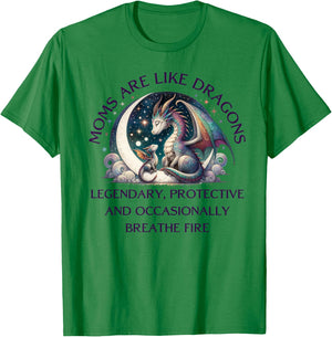 Legendary Mothers Day Dragon Moms are Like Dragons T-Shirt - T-Shirt | Irish Green