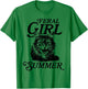 Feral Girl Summer Funny Meme Feral Cat Summer Vacation Funny T-Shirt - T-Shirt | Irish Green