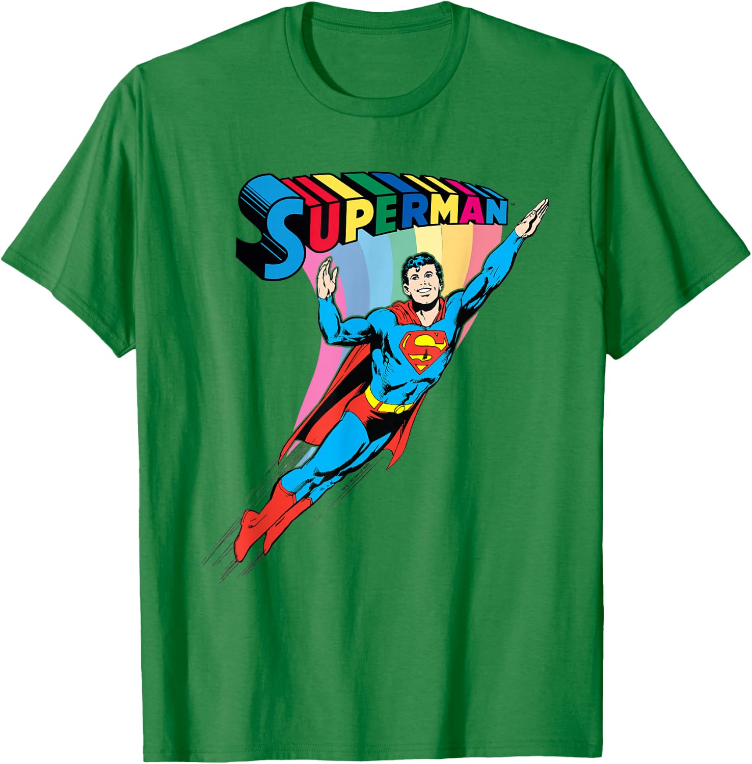 Superman Pride Rainbow T-Shirt - T-Shirt | Irish Green