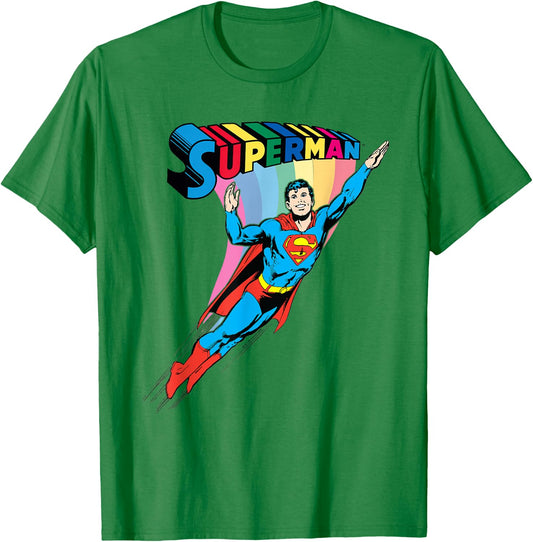 Superman Pride Rainbow T-Shirt - T-Shirt | Irish Green