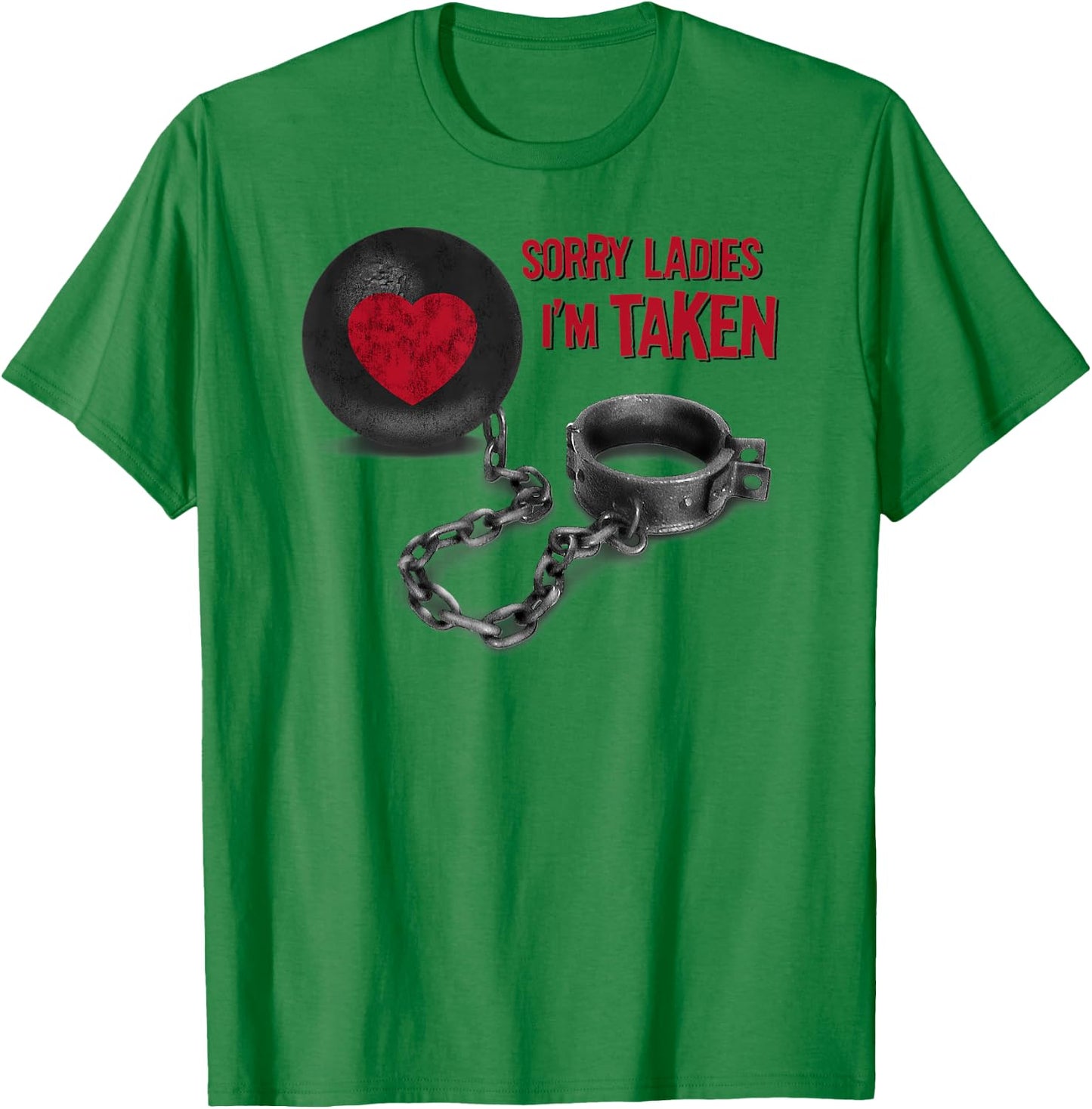Valentine's Day - Ball and Chain T-Shirt - T-Shirt | Irish Green