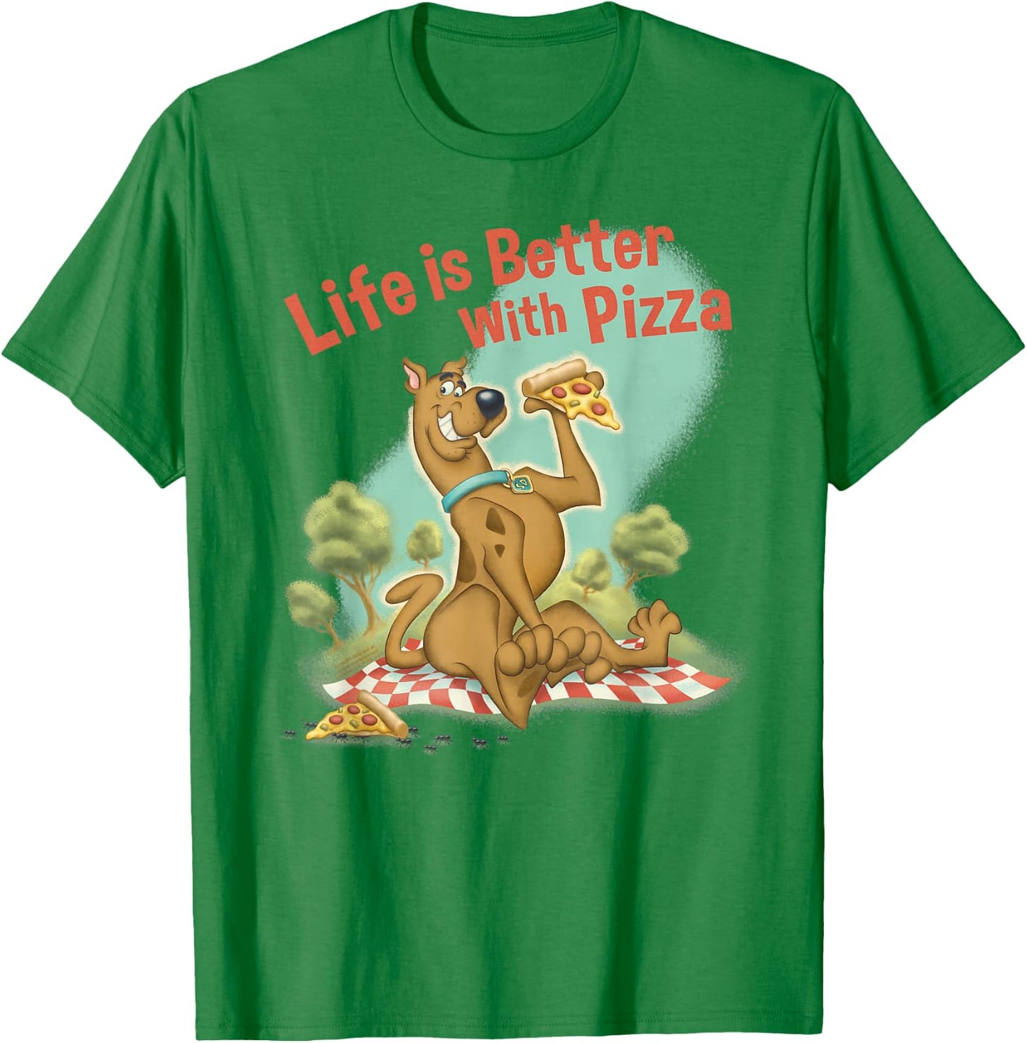 Scooby-Doo Life is Better with Pizza T-Shirt - T-Shirt | Irish Green