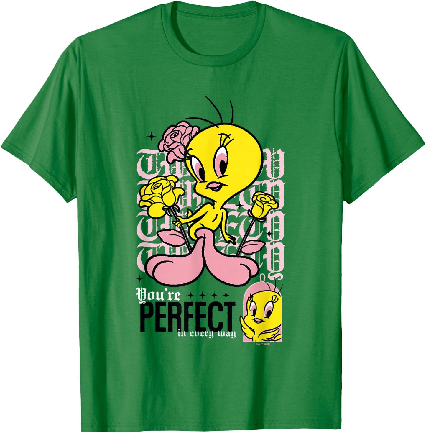 Looney Tunes Tweety Bird You're Perfect in Every Way Retro T-Shirt - T-Shirt | Irish Green